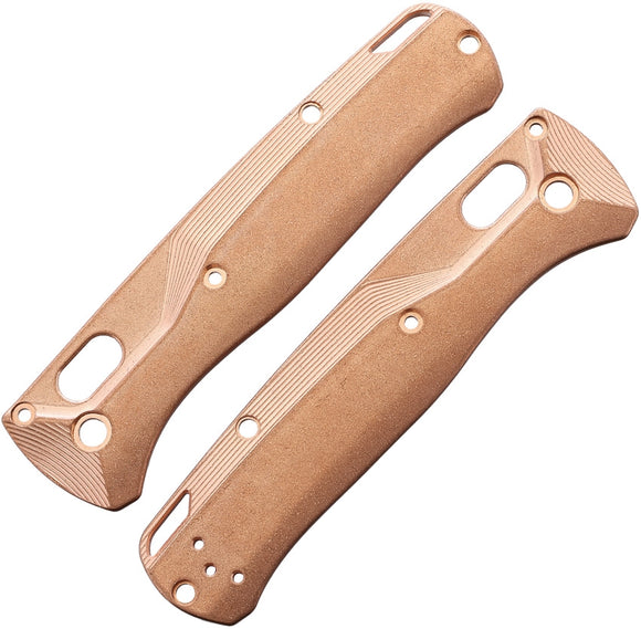 FLYTANIUM FLY797 CROSSFADE COPPER SCALES FOR BENCHMADE BUGOUT KNIFE.