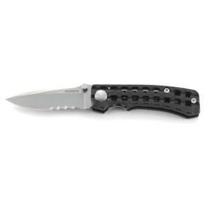 RUGER KNIVES R1804 GO-N-HEAVY COMPACT BILL HARSEY COMBO EDGE FOLDING KNIFE.