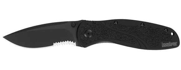 KERSHAW 1670BLKST BLUR ASSISTED COMBO EDGE FOLDING KNIFE. MADE IN USA