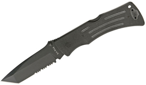 KABAR 3065 MULE G10 HANDLE COMBO EDGE TANTO FOLDING KNIFE