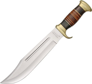DOWN UNDER KNIVES DUKCD THE OUTBACK BOWIE FIXED BLADE KNIFE W/LEATHER SHEATH.