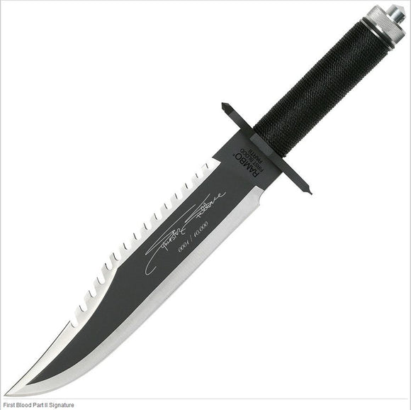 RAMBO RB9295 PART II STALLONE SIGNATURE EDITION HOLLYWOOD COLLECTIBLES KNIFE.