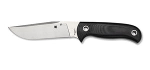 Spyderco fb33gp gayle bradley bowie plain edge g10 handle fixed blade knife.