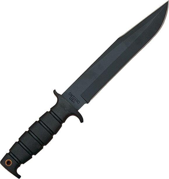 ONTARIO 8682 SP6 1095 HC STEEL FIGHTING KNIFE WITH NYLON SHEATH.