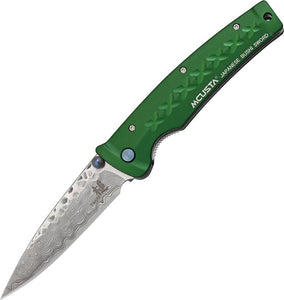 MCUSTA MCU163D TSUCHI DARK GREEN PLAIN EDGE FOLDER FOLDING KNIFE