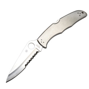 Spyderco c10ps endura ss combo edge vg10 blade steel folding knife.
