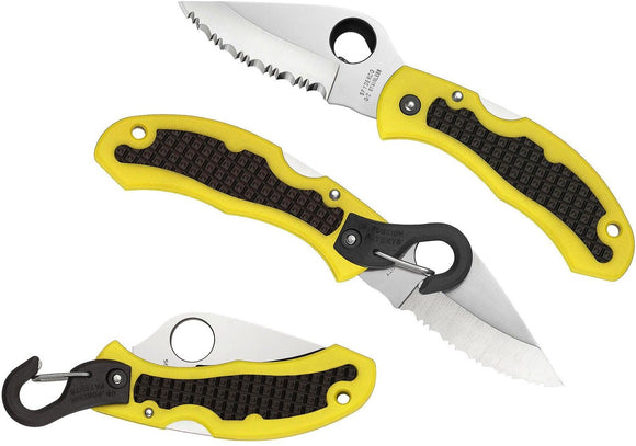 Spyderco C26syl Snap It Snap-It H1 Yellow Spyderco Edge Folding Knife