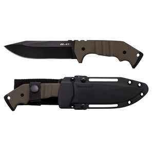 COLD STEEL 14AKVG AK-47 CPM-3V BLADE STEEL FIXED BLADE KNIFE WITH SHEATH.