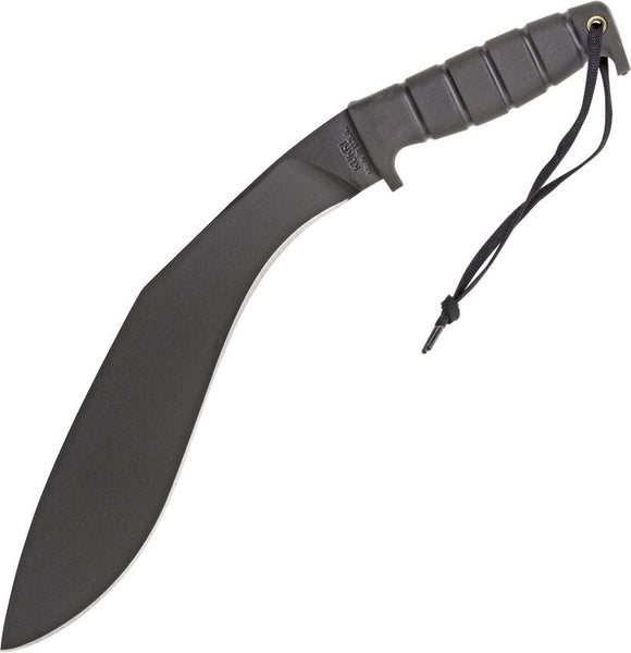ONTARIO 6420 KUKRI FIXED BLADE KNIFE WITH NYLON SHEATH.