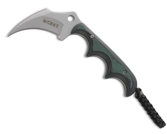 CRKT 2389 FOLTS KERAMIN MINIMALIST NECK CARRY FIXED BLADE KNIFE WITH SHEATH.