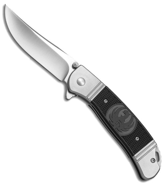 RUGER KNIVES R2302 HOLLOW POINT ONION 8CRMOV STEEL FRAME LOCK FOLDING KNIFE.