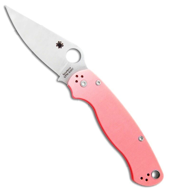 Spyderco C81gpnp2 Paramilitary 2 Pink Handle S30v Satin Folding Knife