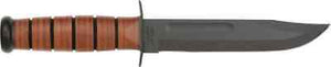 KABAR 1217 USMC FIXED BLADE KNIFE WITH LEATHER SHEATH