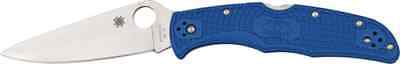 Spyderco C10fpbl Endura Flat Ground Blue Vg10 Steel Folding Knife