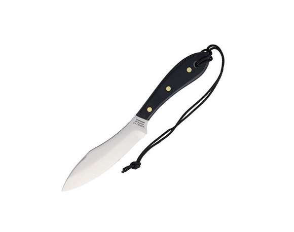 GROHMANN M4C SURVIVAL CARBON MICARTA HANDLE FIXED BLADE KNIFE W/LEATHER SHEATH