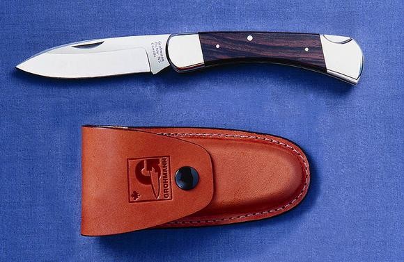 GROHMANN KNIVES R380S LARGE ROSEWOOD HANDLE LOCKBACK FOLDING KNIFE.