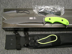 KABAR 5701 WAR SWORD PLAIN EDGE FIXED BLADE KNIFE. NEW US MADE KNIFE.