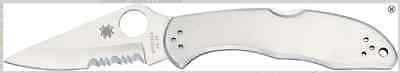 Spyderco C11ps Delica Stainless Combo Edge Folding Knife